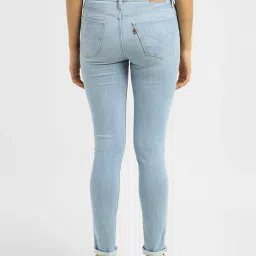 levi's Women's 710 Blue Skinny Fit High Rise Jeans image 3