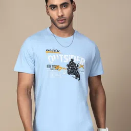 The Roadster Lifestyle Co. Men Graphic Printed Round Neck Cotton T-shirt-image-68