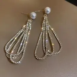 SZN Korean Artificial Stones Studded & Beads Beaded Contemporary Drop Earrings-picture-40