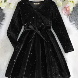 INCLUD Embellished Fit & Flare Girls Dress image 1