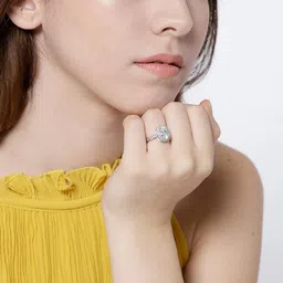 Shayna Women Silver Plated Finger RIng image 2