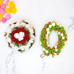 GADINFASHION Set of 2 Flower Juda Gajra Mogra Bun Hair Accessory Set-picture-27