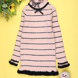 V-Mart Girls Striped Pullover with Embellished Detail-picture-12