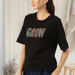 CORSICA Women Typography Drop-Shoulder Sleeves T-shirt-image-51