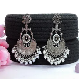 VATSALYA creation Silver-Plated Alloy Earrings image 1