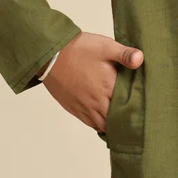 YK Boys Regular Pure Cotton Kurta with Pyjamas image 4