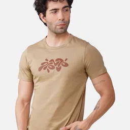 Wear Your Mind Men Abstract Printed Round Neck Pure Cotton T-shirt-picture-33