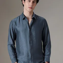 Banana Club Men Classic Slim Fit Opaque Printed Casual Shirt-picture-9