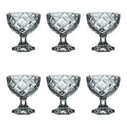 ceradeco (Set of 6) 155ml Glass Ice Cream Serving Bowl image 3