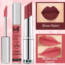 MI FASHION Set of Liquid Lipstick 3.5ml - 03 & Creamy Matte Lipstick 3.5g - 19-picture-26