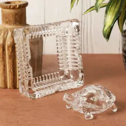 voidrop Crystal Tortoise Off-White Glass Feng Shui image 3