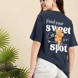 Mast & Harbour Typography Printed Drop-Shoulder Sleeves T-shirt-picture-39