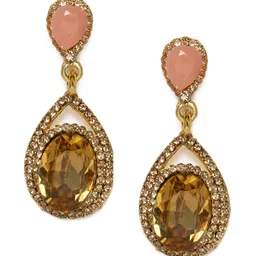 Kord Store Gold-Plated Embellished Classic Drop Earrings image 1