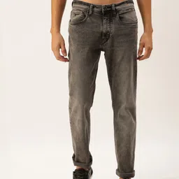 Flying Machine Men Grey Bruce Heavy Fade Stretchable Jeans image 1