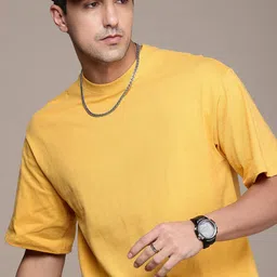 The Roadster Life Co. Drop-Shoulder Sleeves Relaxed Fit Pure Cotton T-shirt-picture-46