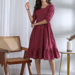 Moda Rapido Striped Fit & Flare Dress-picture-18