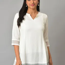 AURELIA Band Collar Striped Tunic image 2