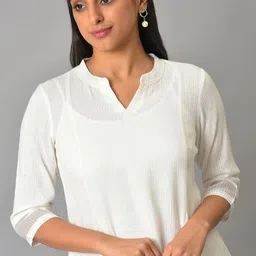 AURELIA Band Collar Striped Tunic image 3