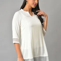 AURELIA Band Collar Striped Tunic image 4