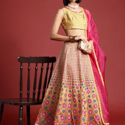all about you Printed Ready to Wear Lehenga & Blouse With Dupatta image 1