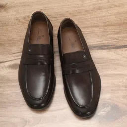 Louis Philippe Men's Brown Formal Loafers image 1