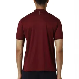 Van Heusen Maroon Regular Fit Printed Polo T-Shirt image 2