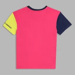 Blue Giraffe Boys Multicolor Cotton Color Block T-Shirt image 2