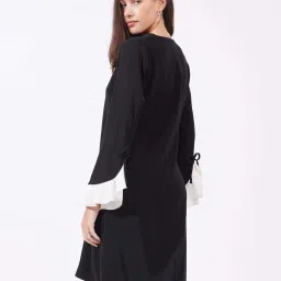 Fablestreet Black A-Line Dress image 2