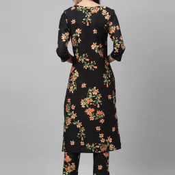 Ziyaa Black Printed Straight Kurta image 2