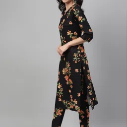 Ziyaa Black Printed Straight Kurta image 3