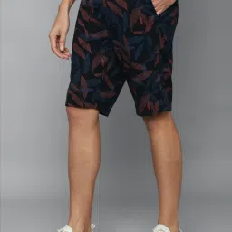 Allen Solly Navy Cotton Slim Fit Printed Shorts image 3
