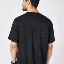 People by Pantaloons Black Cotton Boxy fit T-Shirts image 2