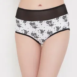 Clovia White Floral Print Hipster Panty-picture-27
