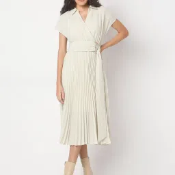 Vero Moda Off White Regular Fit Midi Dress image 2
