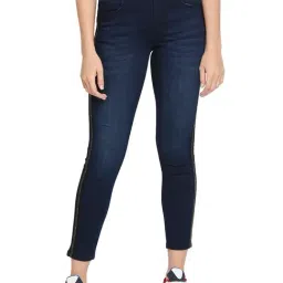Being Human Navy Super Skinny Fit Lightly Washed Jeans-image-52