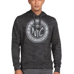 U.S. Polo Assn. Black Regular Fit Printed Hooded Sweatshirt-picture-19