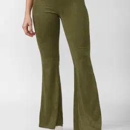 Forever 21 Olive Mid rise Regular fit Pants-image-55