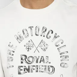 Royal Enfield White Round Neck Sweatshirt image 4
