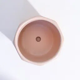 Ugaoo Dusty Rose Diamond Ceramic Small Pot image 3