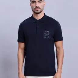 TOMMY HILFIGER Navy Regular Fit Logo T-Shirt-image-76