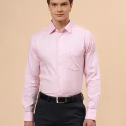 Cantabil Pink Solid Shirt-image-8