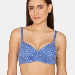 Rosaline by Zivame Blue Under Wired Padded T-Shirt Bra image 1