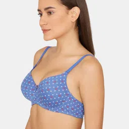 Rosaline by Zivame Blue Under Wired Padded T-Shirt Bra image 3