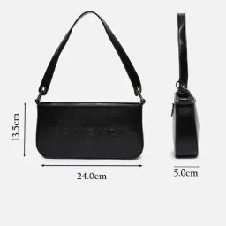 Van Heusen Black Logo Shoulder Handbag image 4