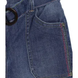 Blue Giraffe Kids Blue Cotton Washed Jeans image 4