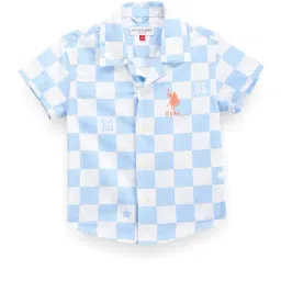 U.S. Polo Assn. Kids Blue Checks Shirt-picture-22