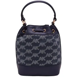Anne Klein Navy Printed Bucket Bag image 2