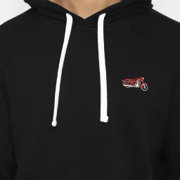 Royal Enfield Black Full Sleeves Hooded Sweatshirt image 4