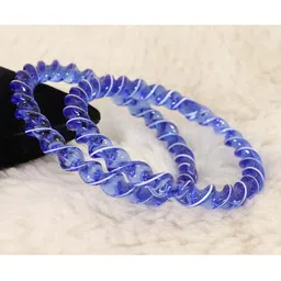 ZULKA Set of 2 Glass Crystal Spiral Twisted Design Kada image 2
