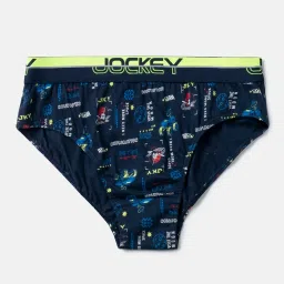 Jockey PB04 Boy's Super Combed Cotton Printed Brief with Ultrasoft Waistband (Pack of 2) image 2